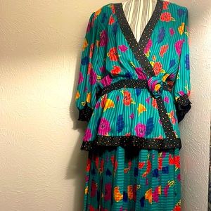 Vintage Floral Skirt Set